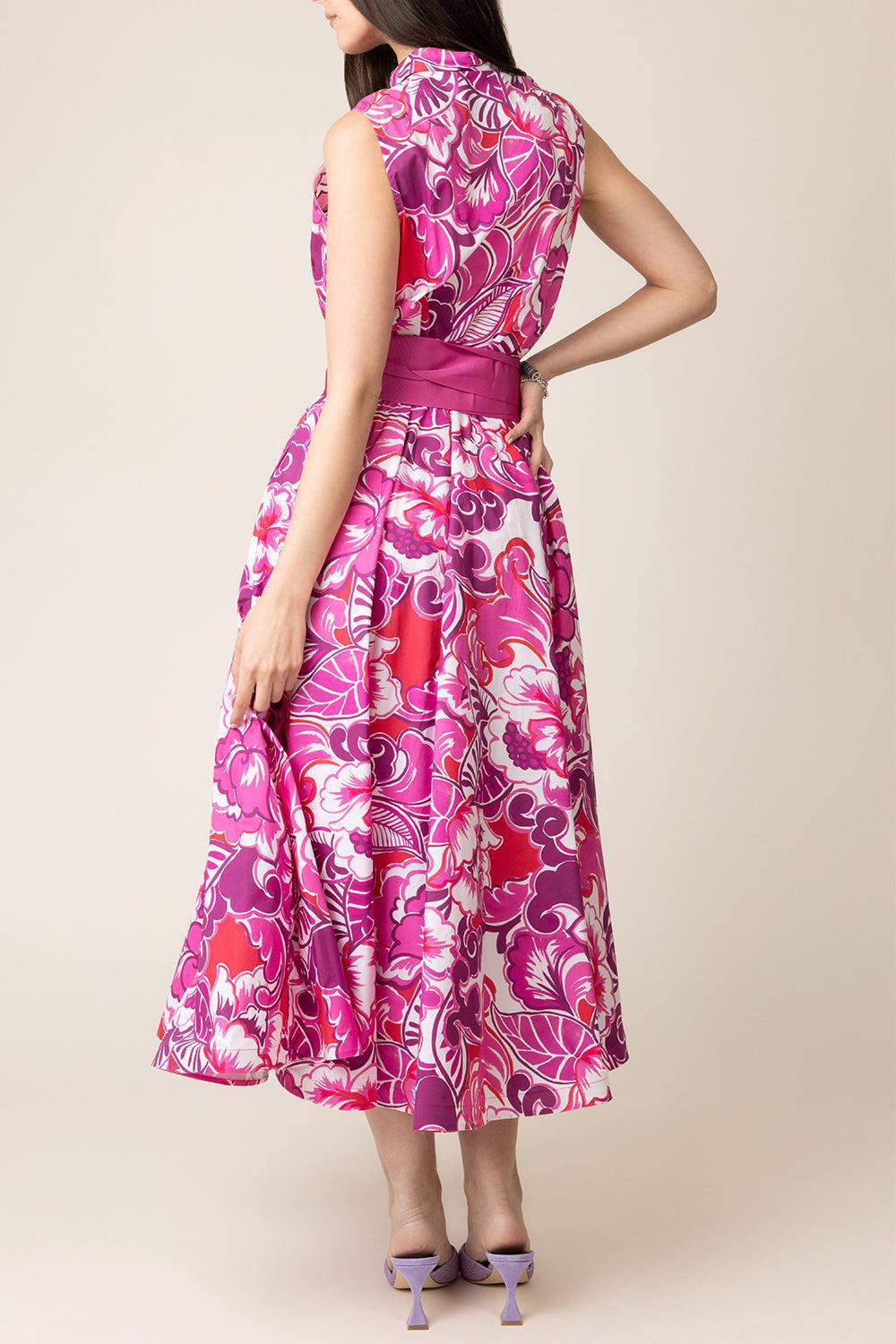Caryl Dress - Pink Flora-PNKFLRA-38-CLOTHINGDRESSCASUAL-SARA ROKA