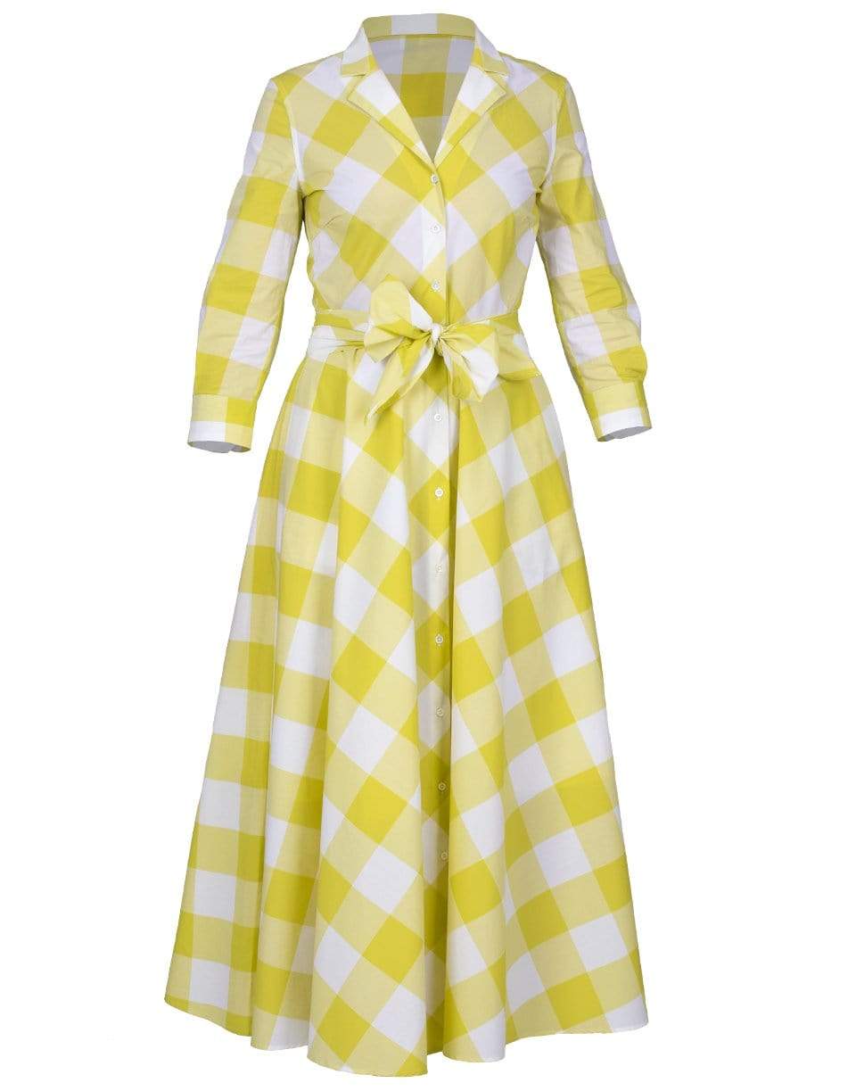 SARA ROKA-Gelsa Checkered Belted Midi Dress-