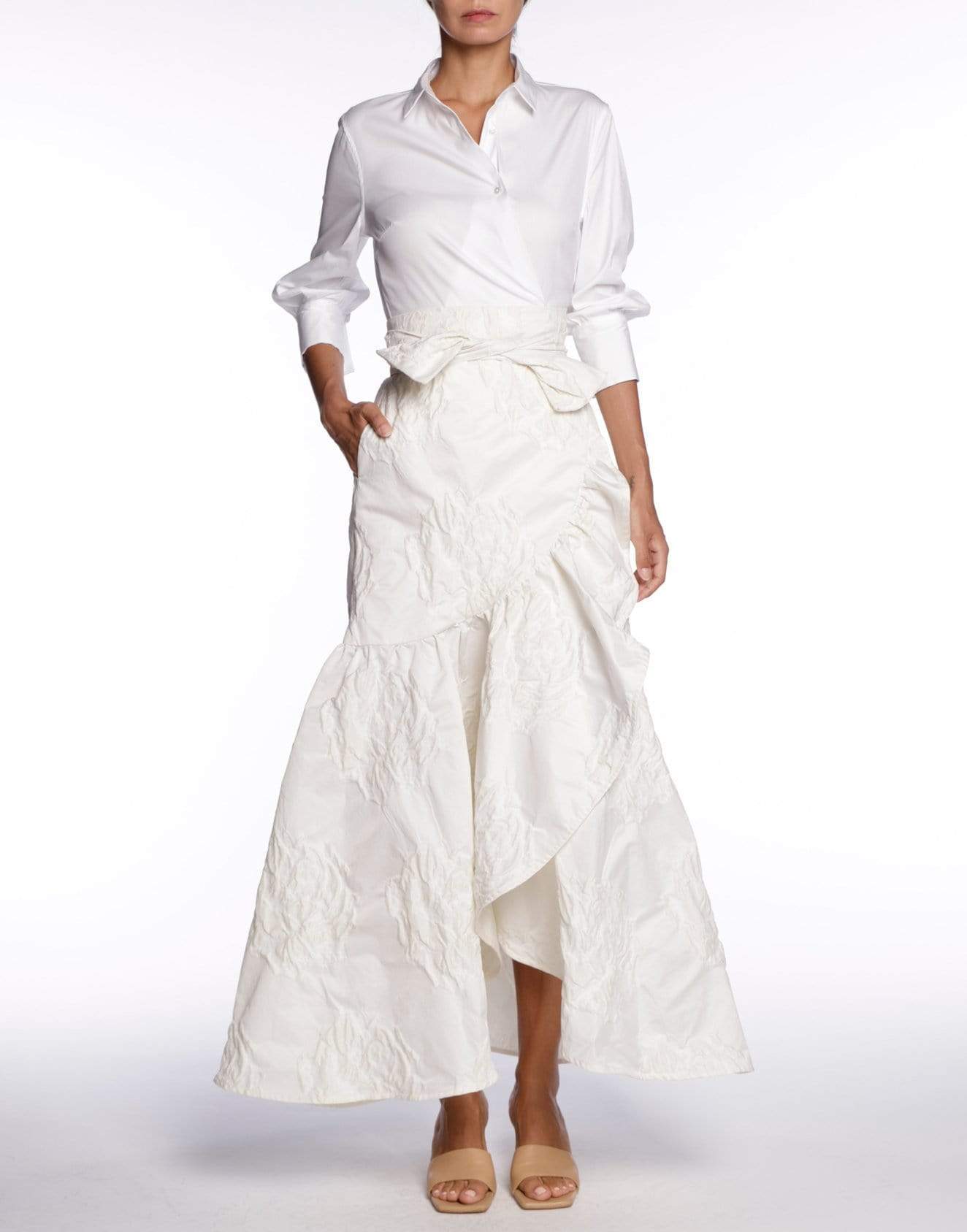 SARA ROKA-Madlyn Jacquard Skirt Dress-