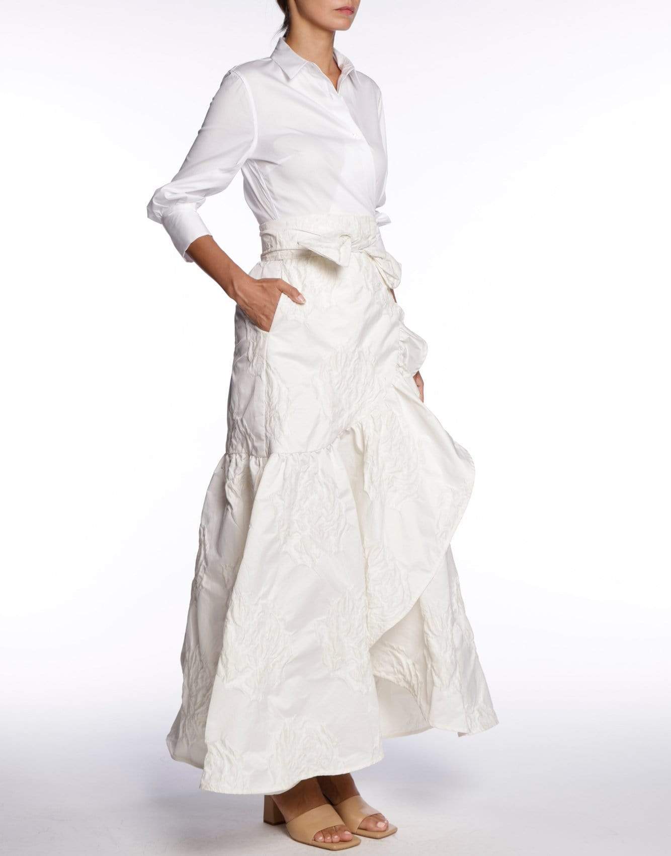 SARA ROKA-Madlyn Jacquard Skirt Dress-