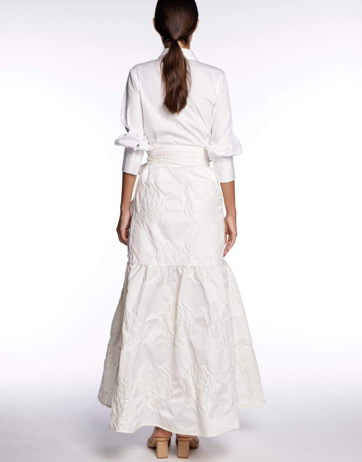 SARA ROKA-Madlyn Jacquard Skirt Dress-