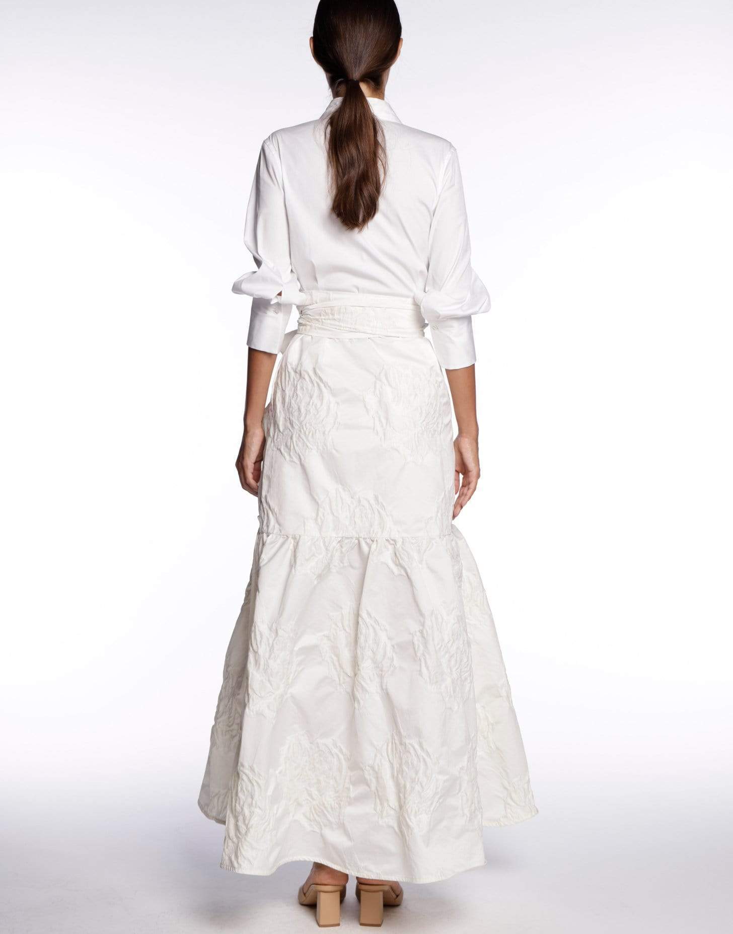 SARA ROKA-Madlyn Jacquard Skirt Dress-