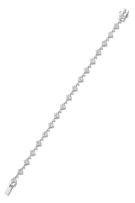 SARA WEINSTOCK-Dujour Cluster Bracelet - White Gold-WHITE GOLD