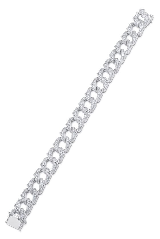 SARA WEINSTOCK-Lucia Link Bracelet-WHITE GOLD