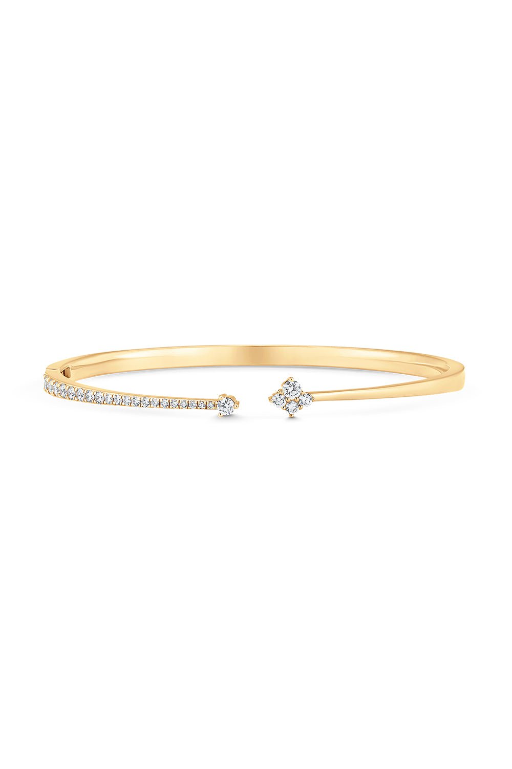 SARA WEINSTOCK-Dujour Diamond Open Bangle Bracelet-YELLOW GOLD