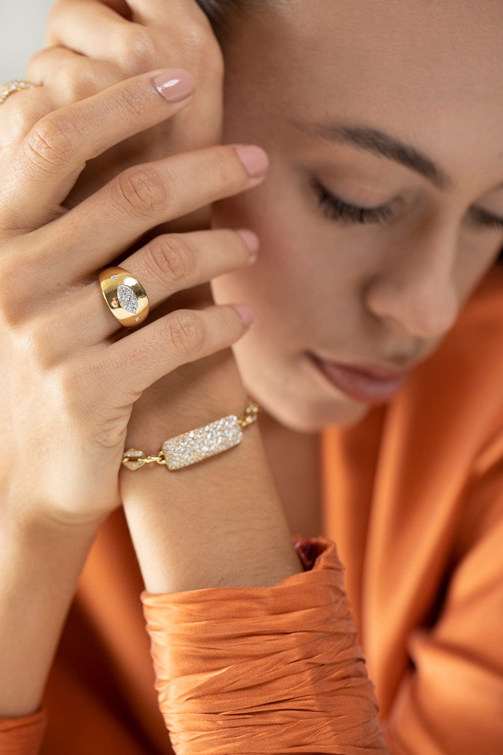 SARA WEINSTOCK-Lucia Diamond Bar Bracelet-YELLOW GOLD