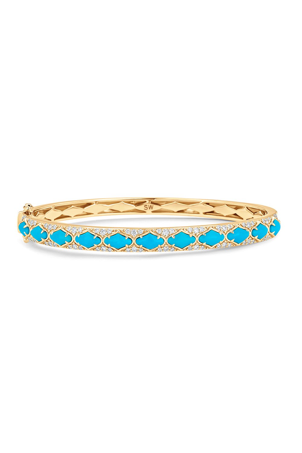 SARA WEINSTOCK-Lucia Turquoise Bangle Bracelet-YELLOW GOLD