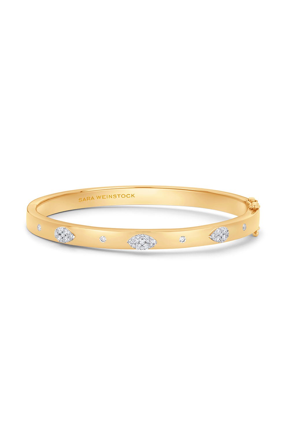 SARA WEINSTOCK-Reverie Mixed Diamond Bangle Bracelet-YELLOW GOLD