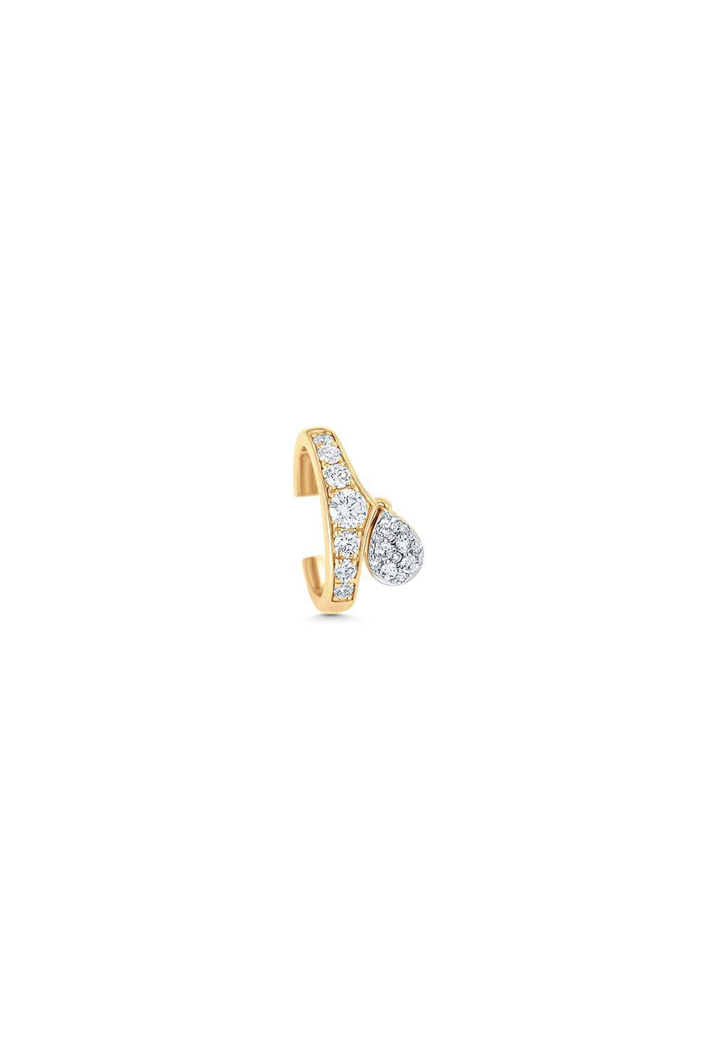 Diamond Lucia Ear Cuff-YELLOW GOLD-JEWELRYFINE JEWELEARRING-SARA WEINSTOCK
