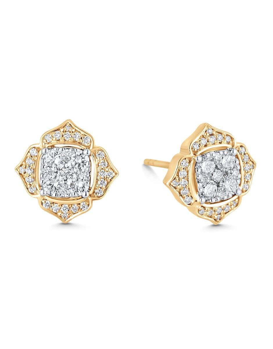 SARA WEINSTOCK-Leela Large Studs-YELLOW GOLD
