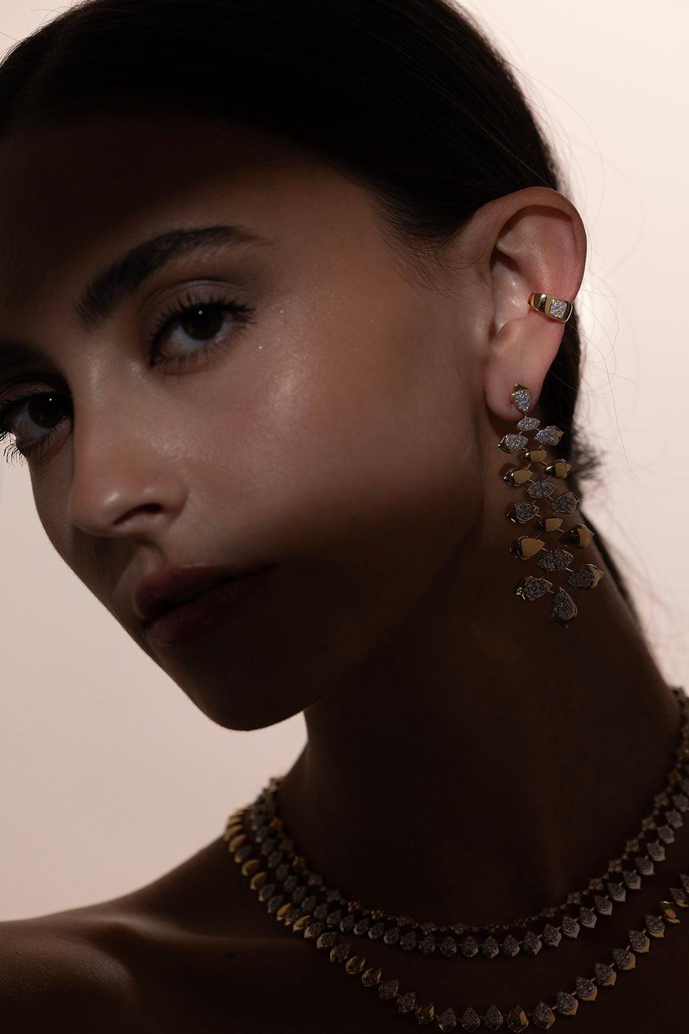 SARA WEINSTOCK-Lierre Marquise Drop Earrings-YELLOW GOLD