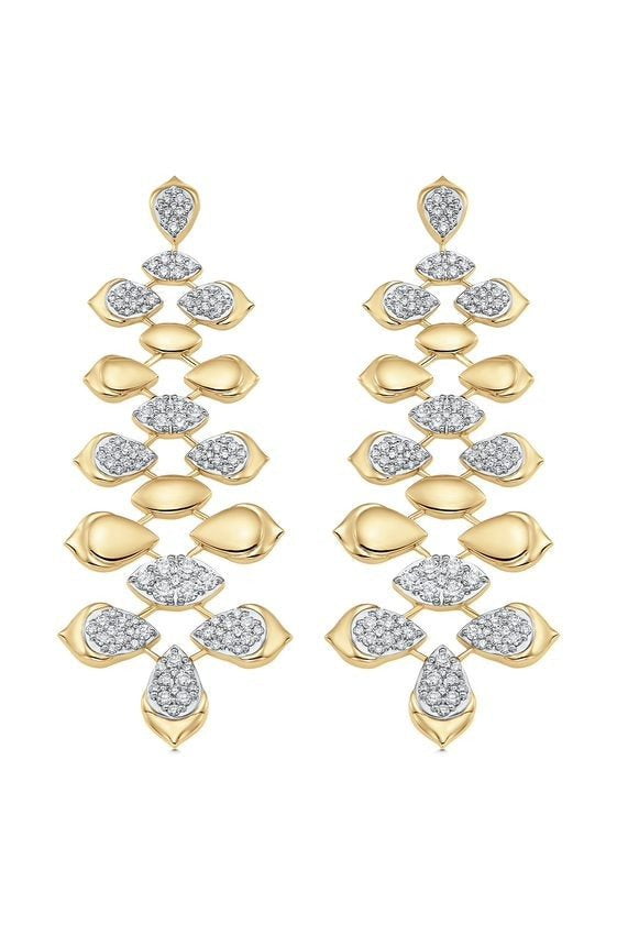 SARA WEINSTOCK-Lierre Marquise Drop Earrings-YELLOW GOLD