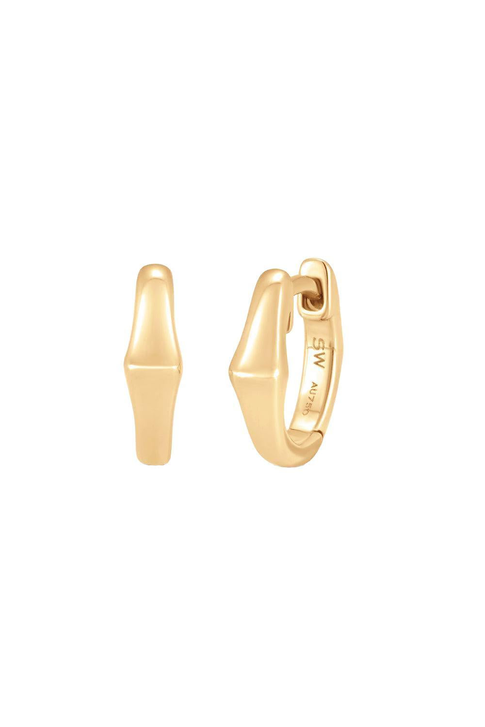 Lucia Huggie Earrings-YELLOW GOLD-JEWELRYFINE JEWELEARRING-SARA WEINSTOCK