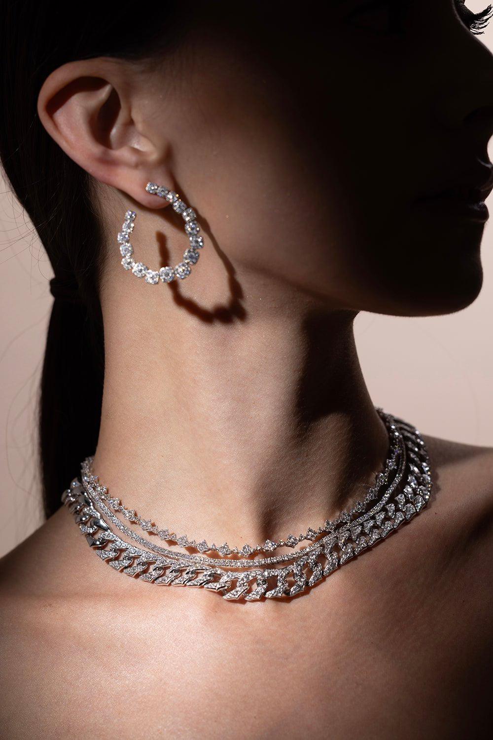 SARA WEINSTOCK-Isadora Eternity Choker Necklace-WHITE GOLD