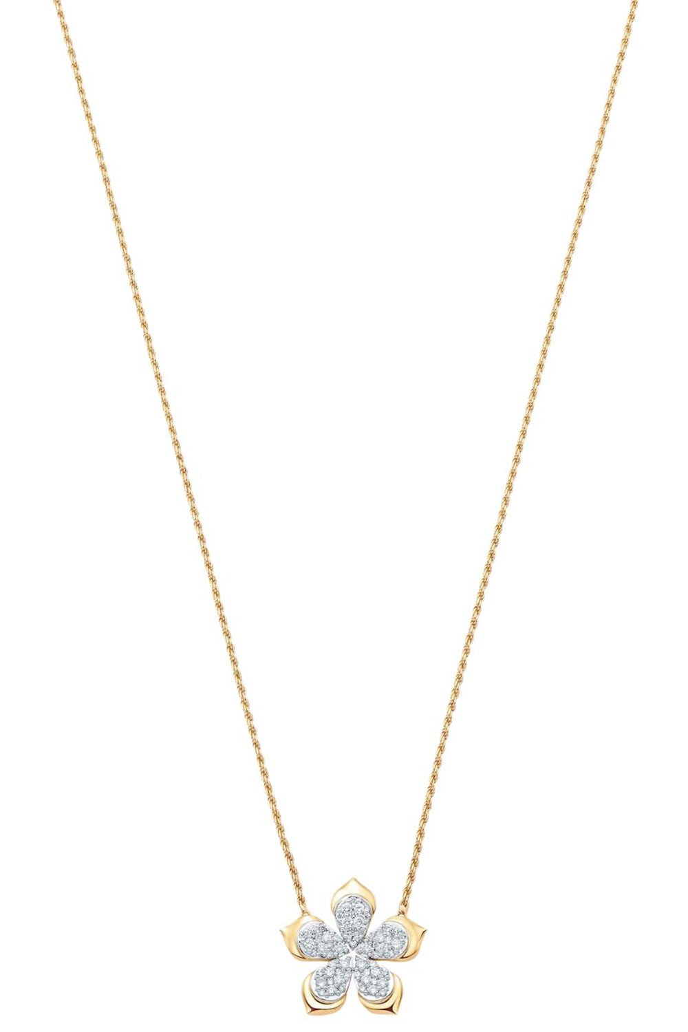 SARA WEINSTOCK-Lierre Flower Necklace-YELLOW GOLD