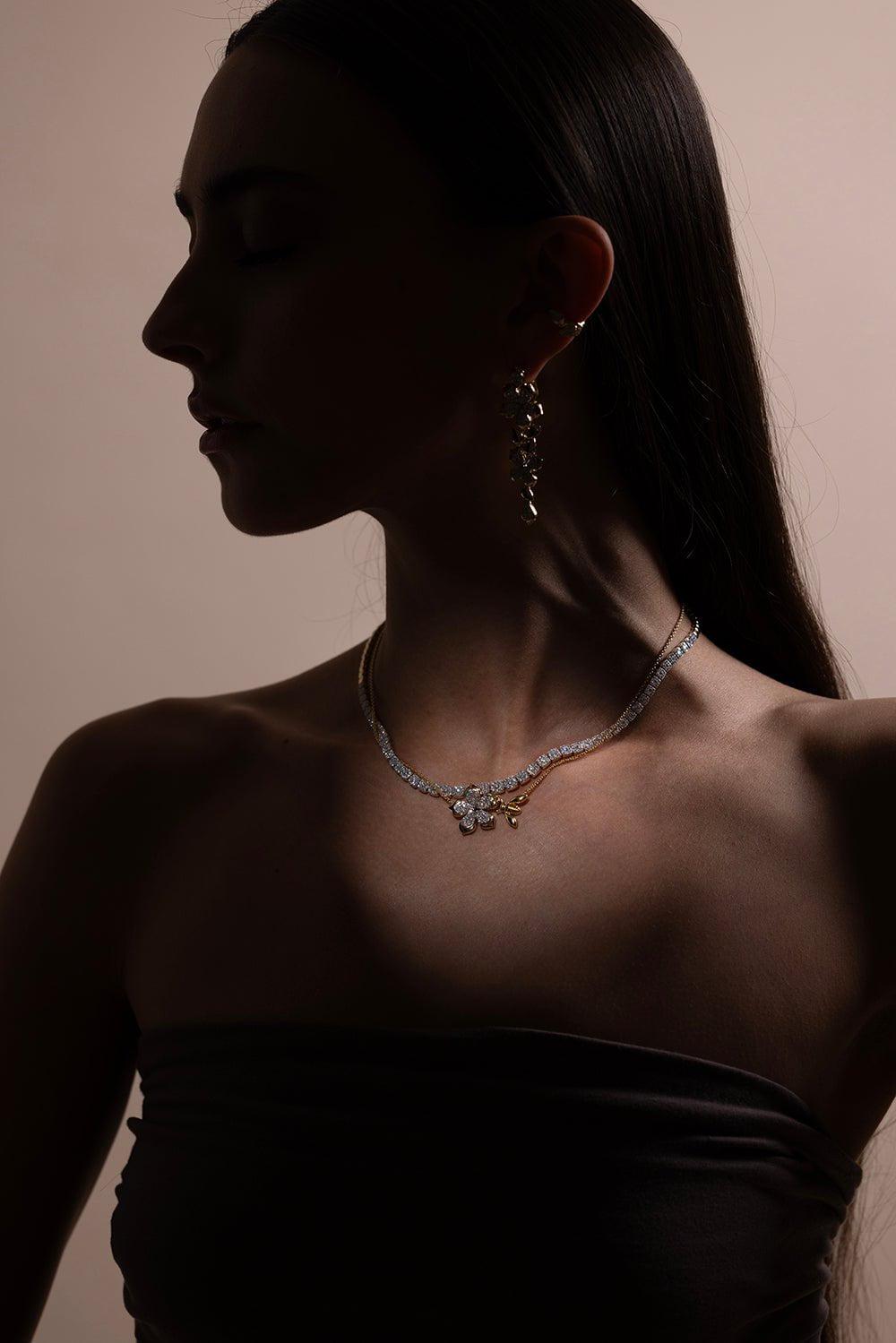 SARA WEINSTOCK-Adira Diamond Choker Necklace-YELLOW GOLD