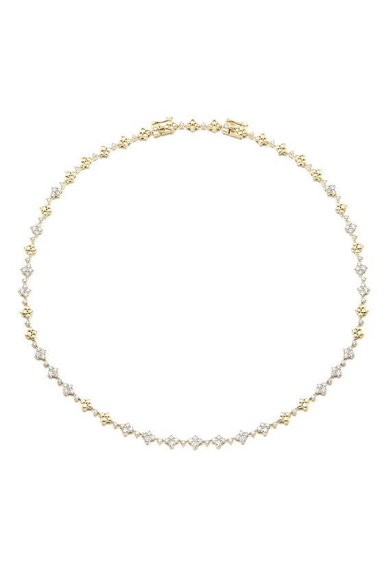 SARA WEINSTOCK-Dujour Cluster Choker Necklace - Yellow Gold-YELLOW GOLD