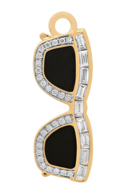 Diamond Vertical Sunglasses Charm-YELLOW GOLD-JEWELRYFINE JEWELPENDANT-SARA WEINSTOCK