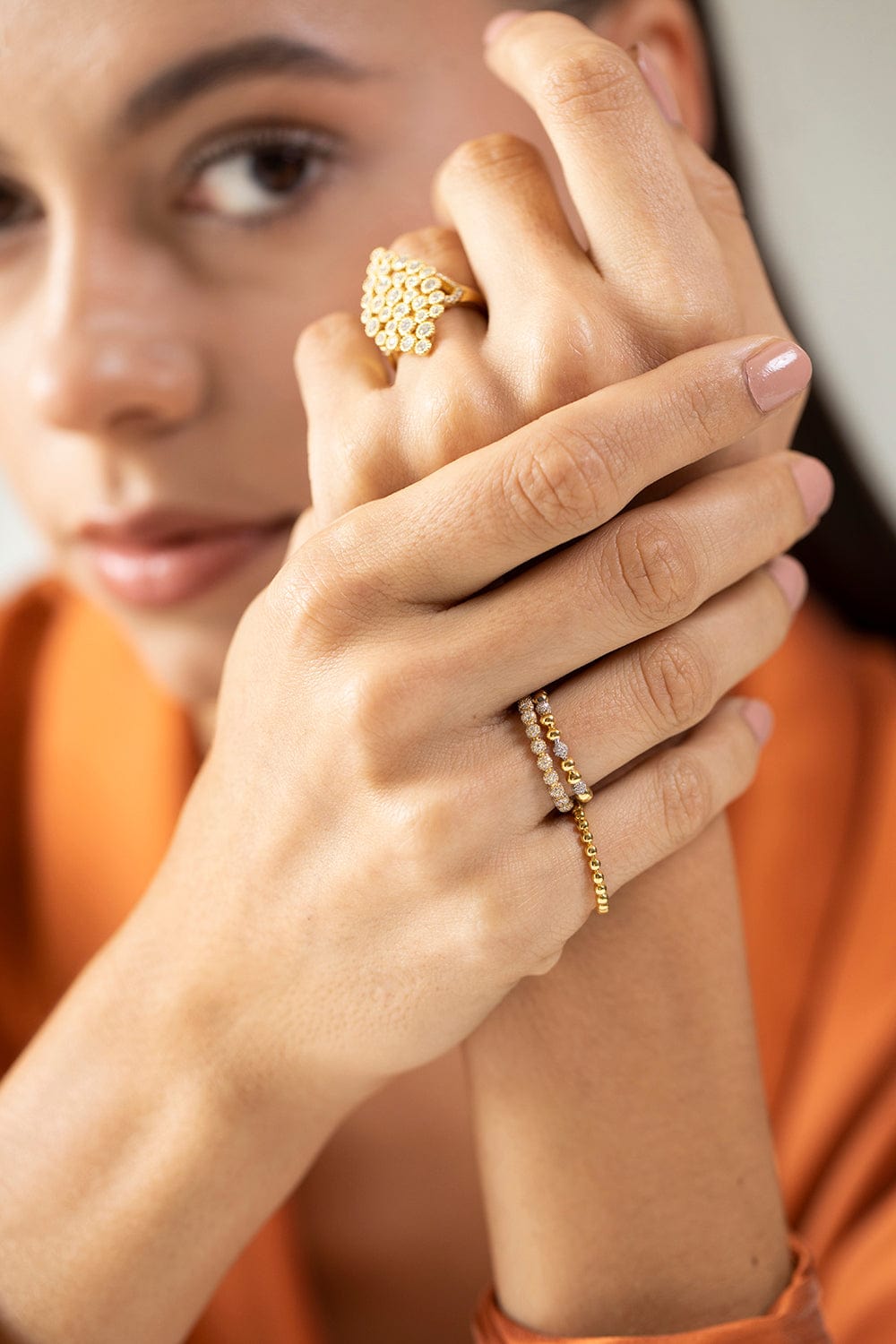 SARA WEINSTOCK-Isadora Cali Full Diamond Ring-YELLOW GOLD