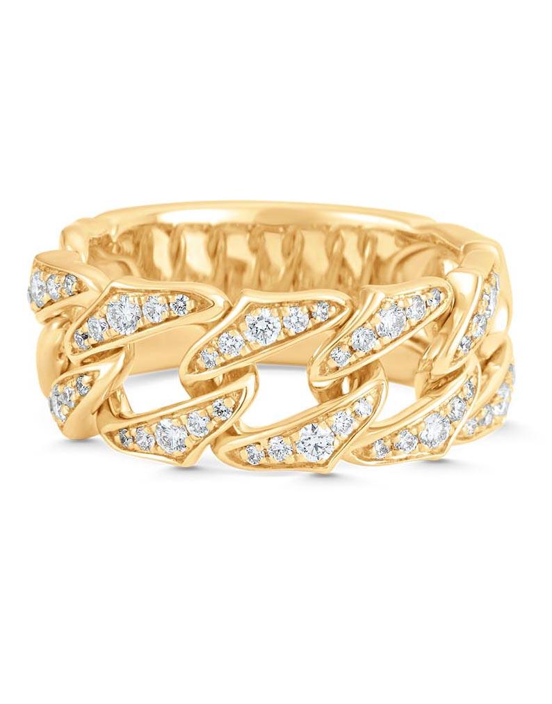 SARA WEINSTOCK-Lucia Diamond Link Ring-YELLOW GOLD
