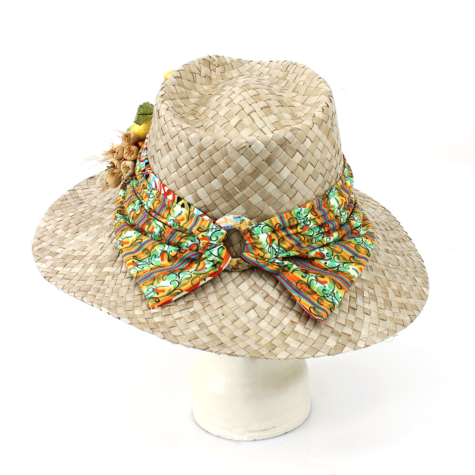 SAVE THE QUEEN-Straw Hat With Lemons-YELLOW