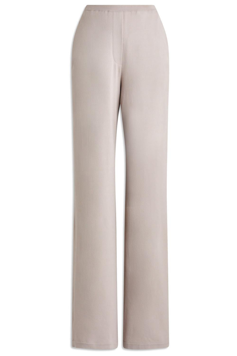 Crepe Knit Flare Trouser-OYSTER-XS-CLOTHINGPANTWIDE LEG-SCANLAN THEODORE