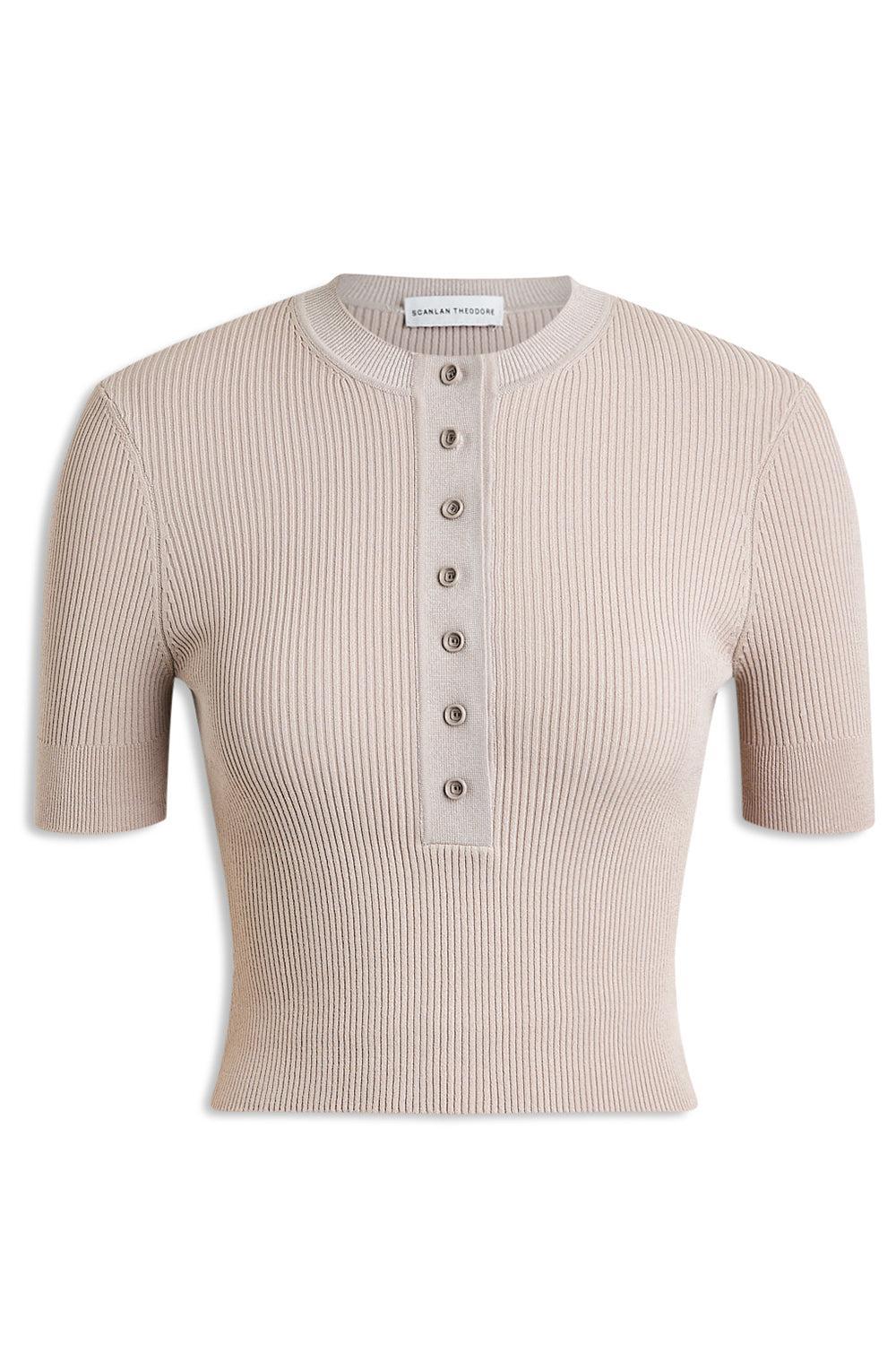 Crepe Knit Top-OYSTER-XS-CLOTHINGTOPKNITS-SCANLAN THEODORE