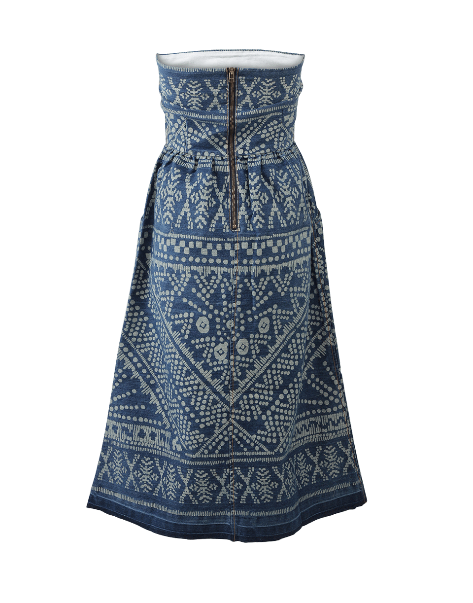 SEA-Bleach Print Denim Dress-