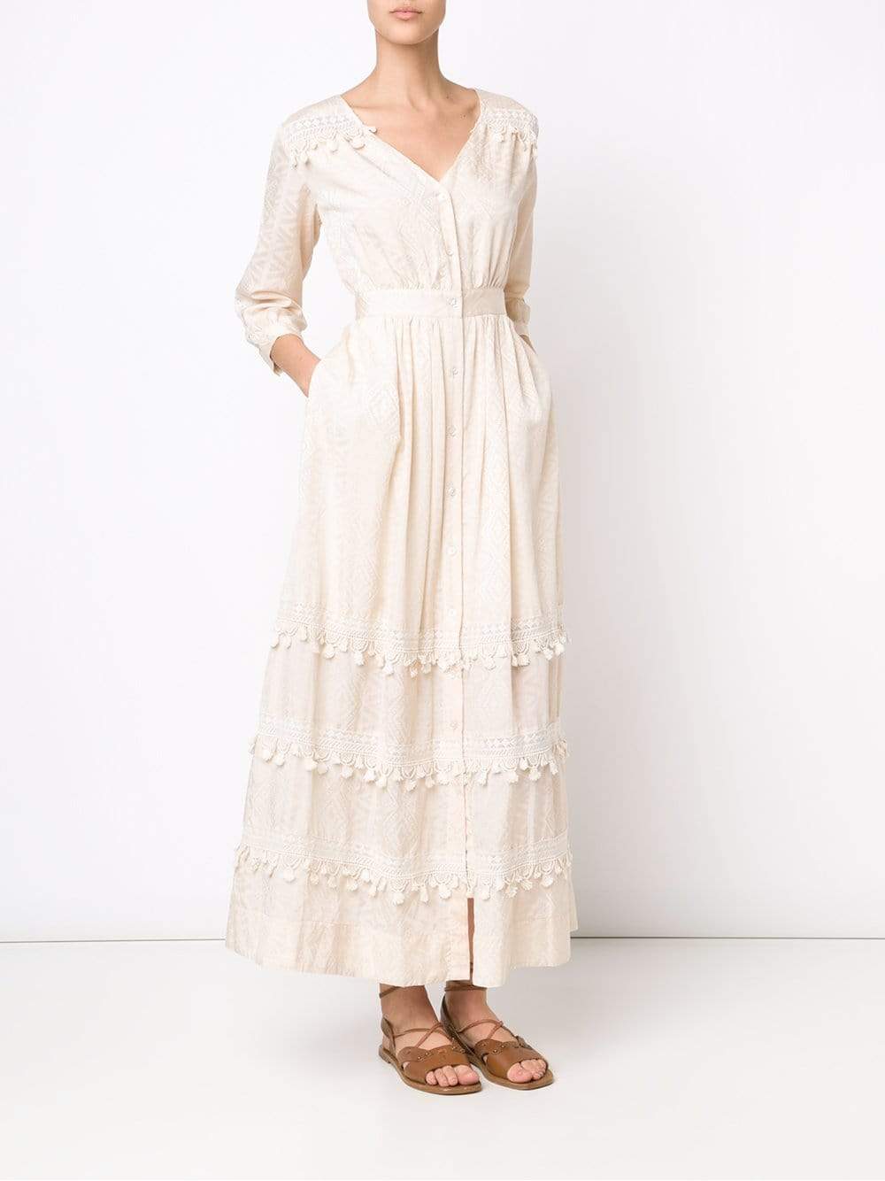 SEA-Button Front Maxi Dress-