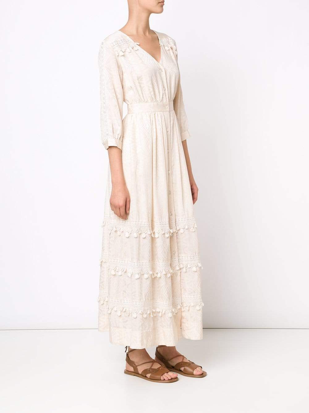 SEA-Button Front Maxi Dress-