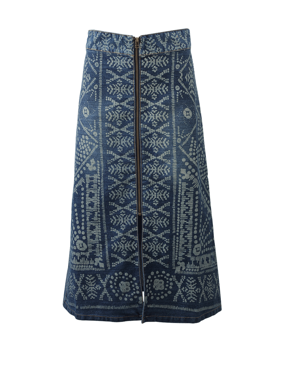 SEA-Denim Bleach Print Skirt-