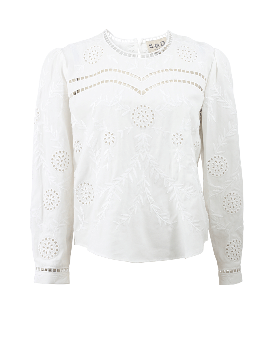 SEA-Embroidered Anglaise Top-