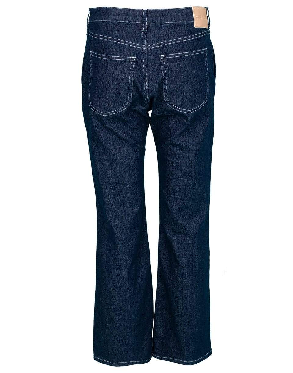 SEE by CHLOE-Cropped Dark Denim Jean-