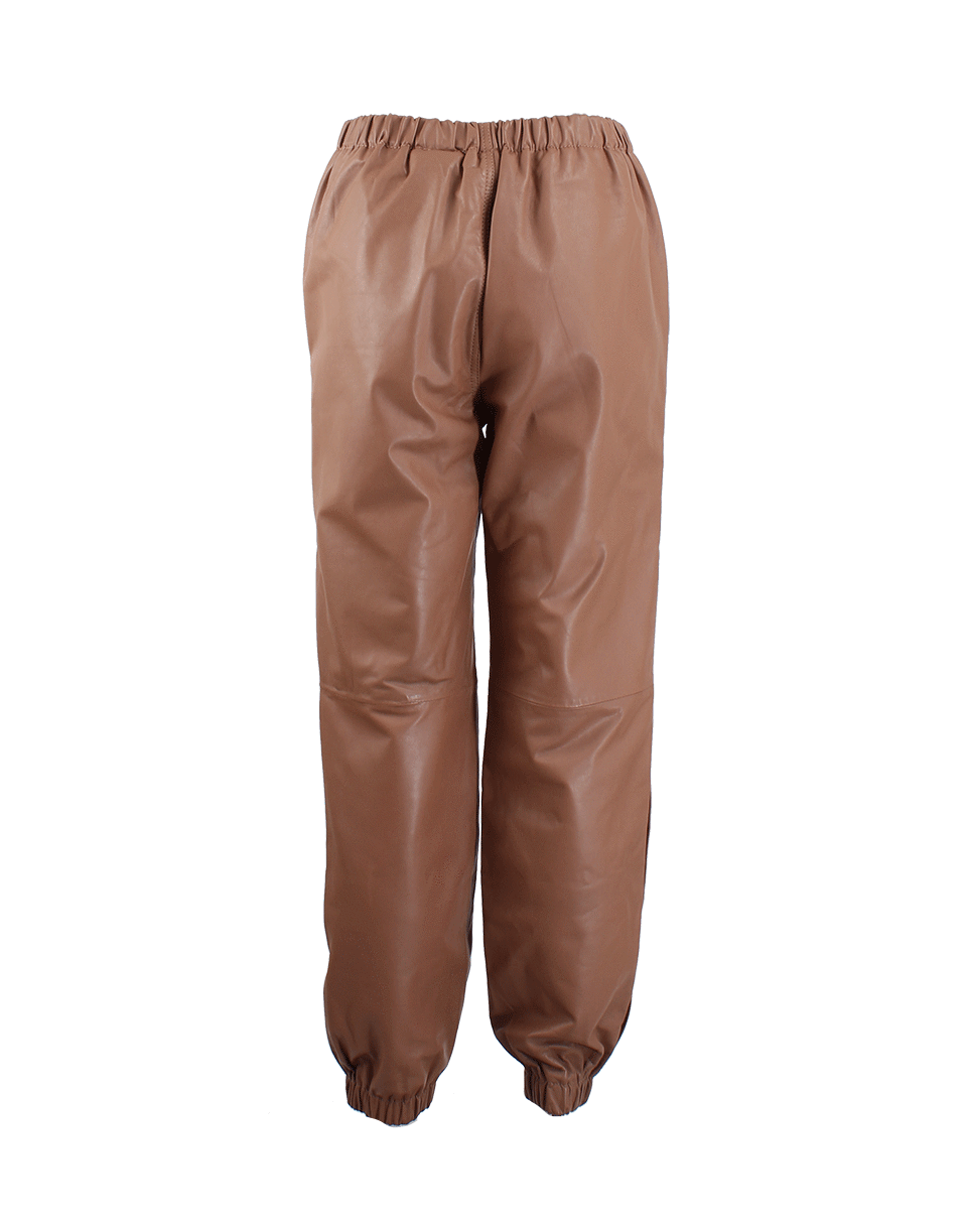 SEE by CHLOE-Elastic Waist Leather Jog Pant-