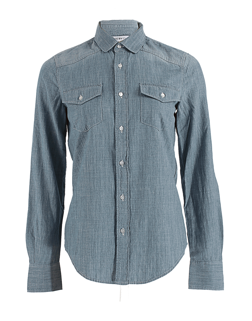 SEE by CHLOE-Long Sleeve Button Down Blouse-