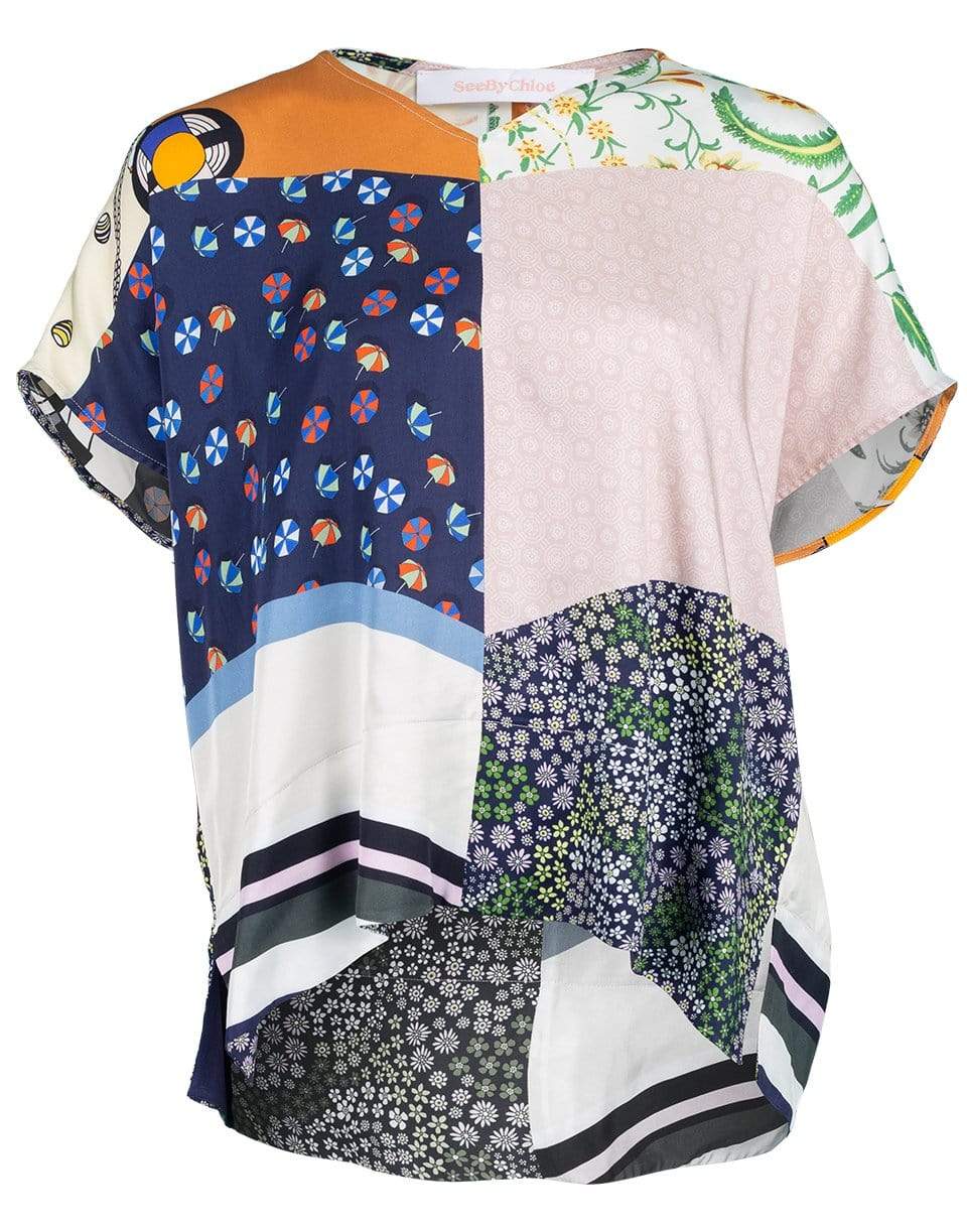 SEE by CHLOE-Patchwork Blouse-