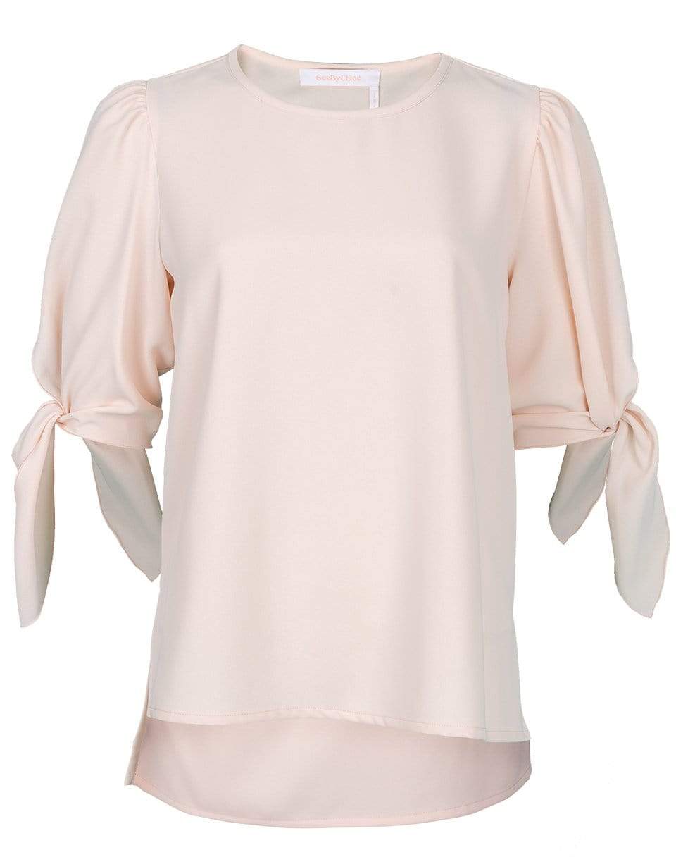 SEE by CHLOE-Embellished Crepe Top-