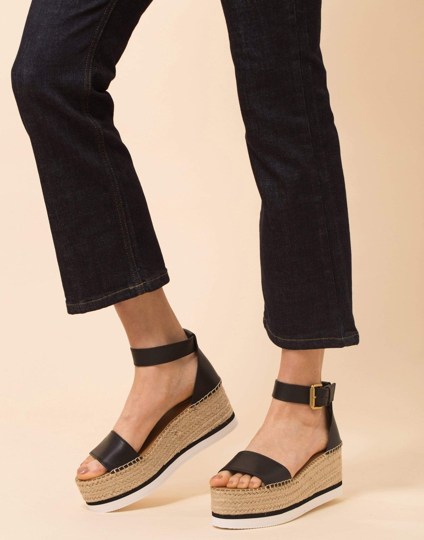 SEE by CHLOE-Glyn Ankle Strap Platform Wedge-