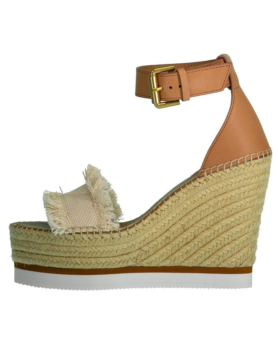 SEE by CHLOE-Canvas Toe Platform Wedge-