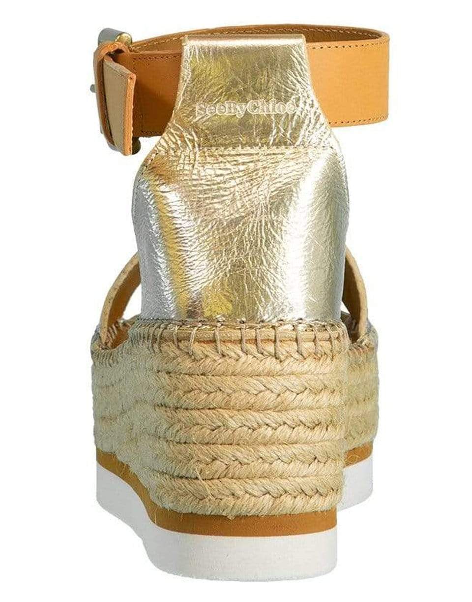 SEE by CHLOE-Metallic Glyn Platform Espadrille Sandal-