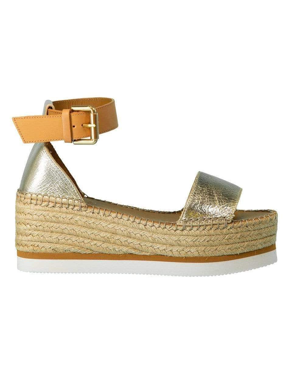 SEE by CHLOE-Metallic Glyn Platform Espadrille Sandal-