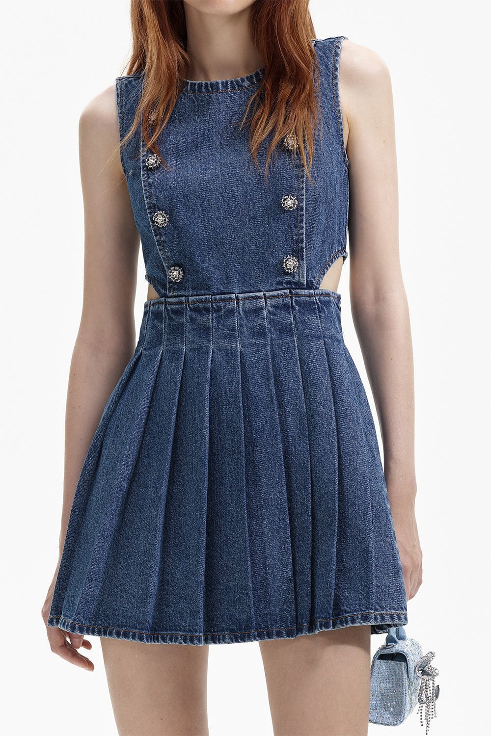 self-portrait-Cut-Out Mini Dress-