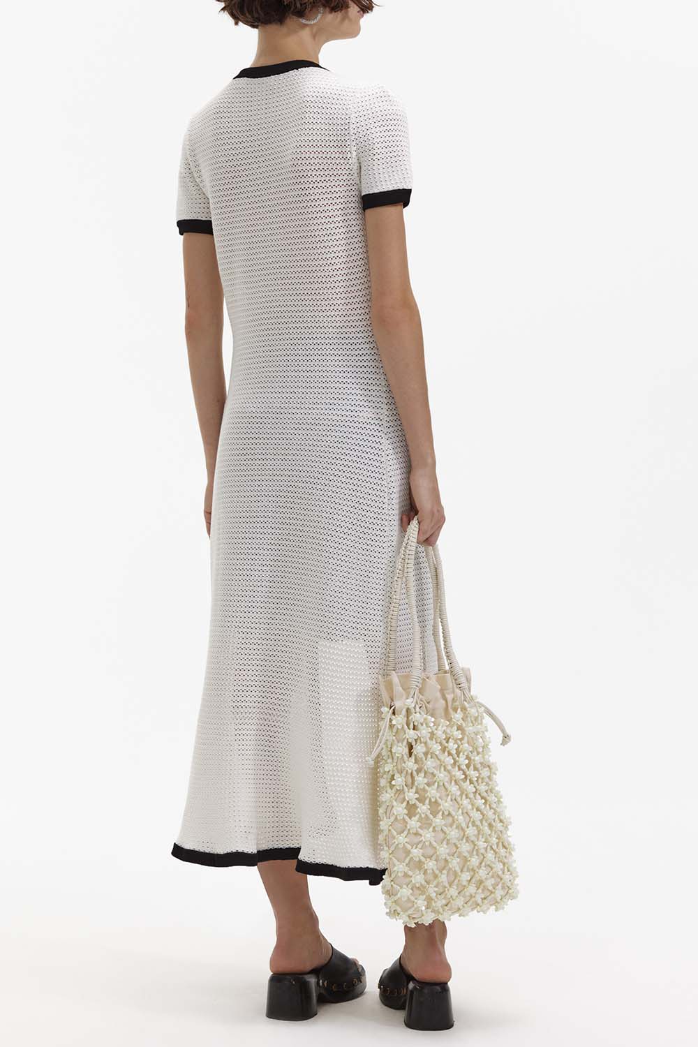 self-portrait-Crochet Midi Dress-