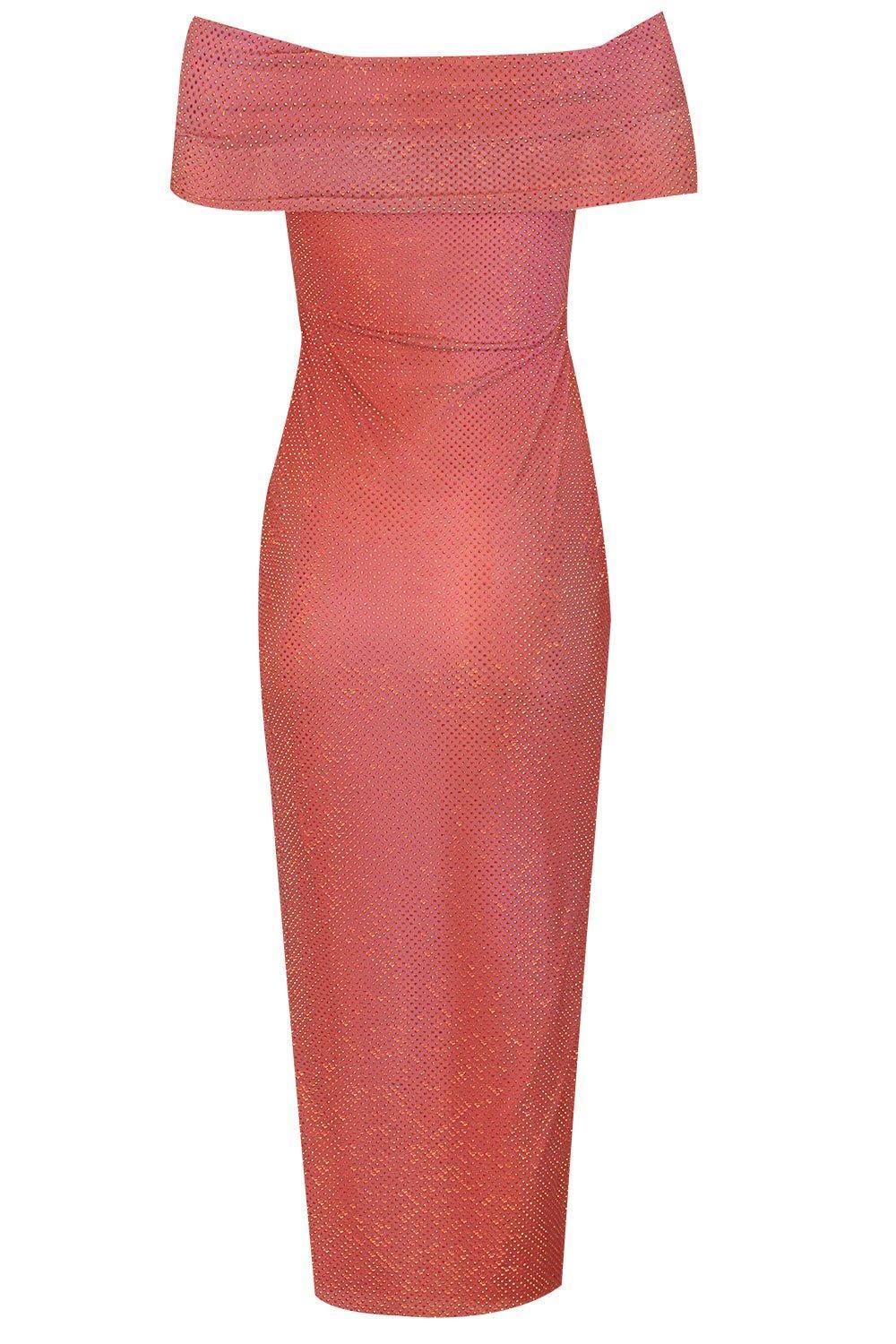 self-portrait-Rhinestone Midi Dress-