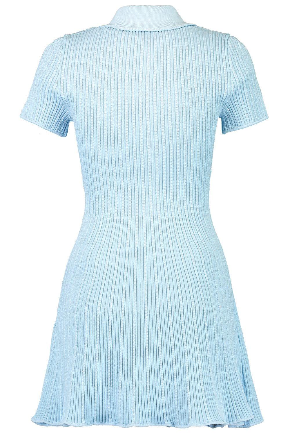 self-portrait-Sequin Knit Mini Dress-