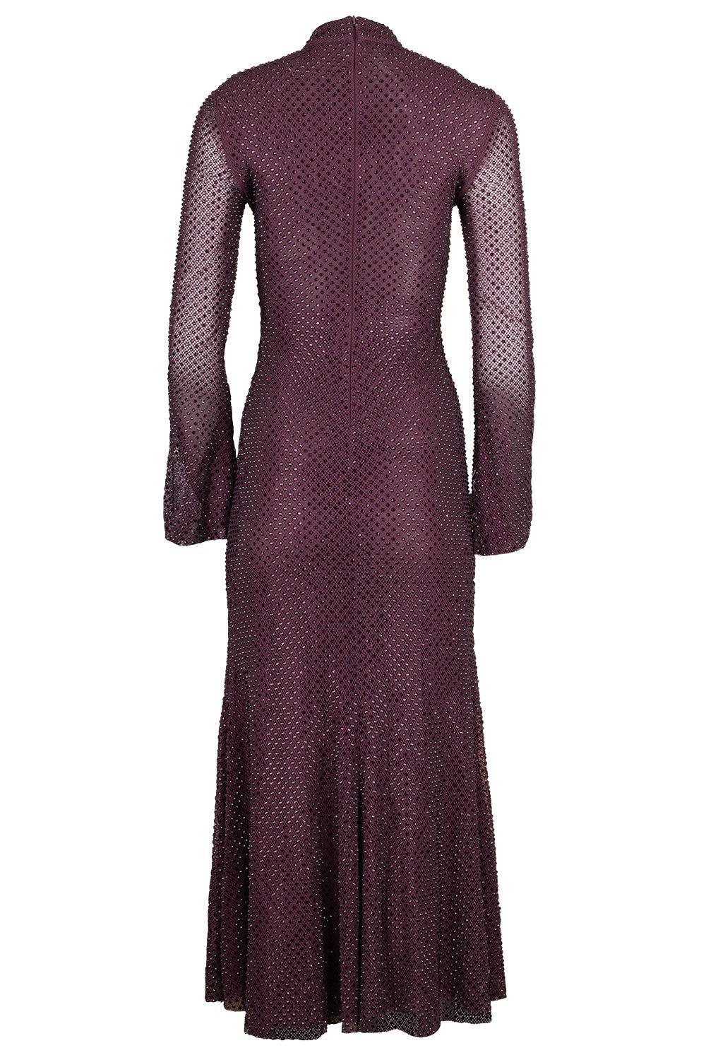 Rhinestone Midi Dress-BURGUNDY-2-CLOTHINGDRESSEVENING-SELF-PORTRAIT