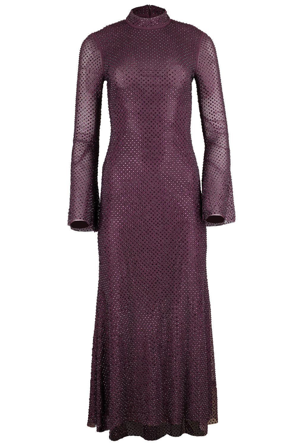 Rhinestone Midi Dress-BURGUNDY-2-CLOTHINGDRESSEVENING-SELF-PORTRAIT