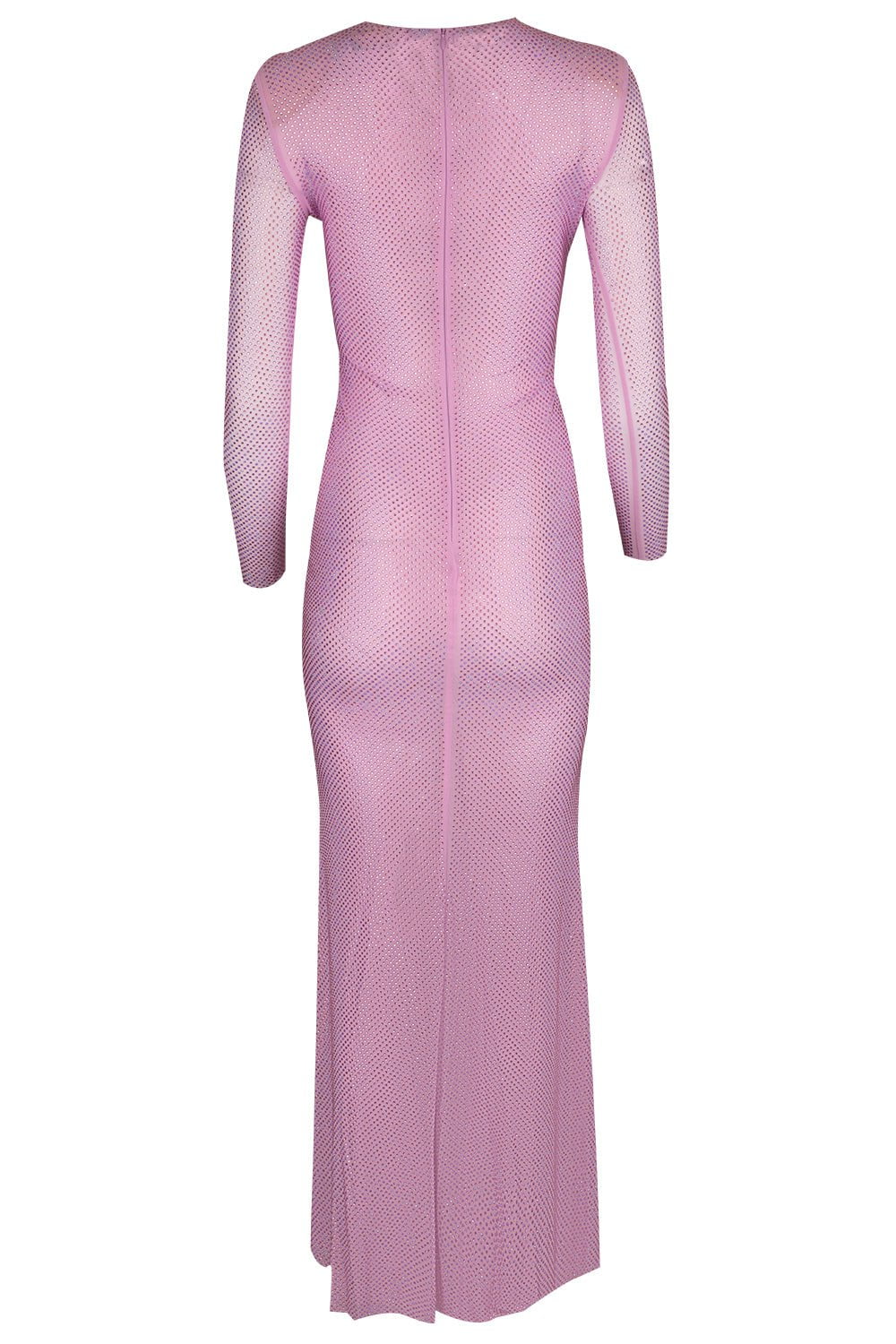 self-portrait-Crystal Mesh Maxi Dress-