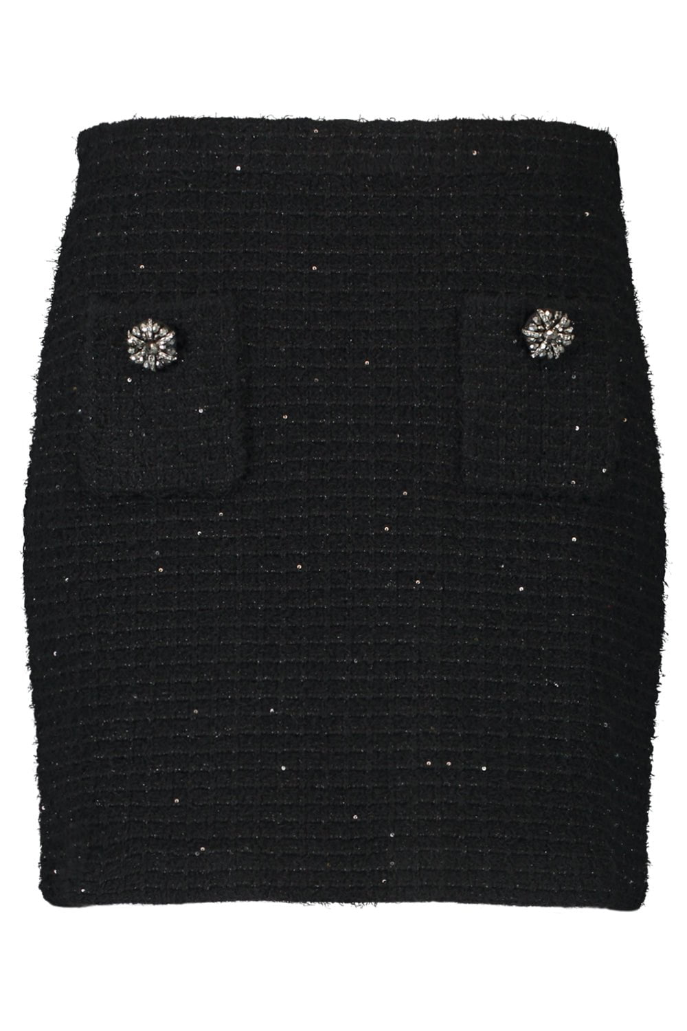 self-portrait-Textured Mini Skirt-