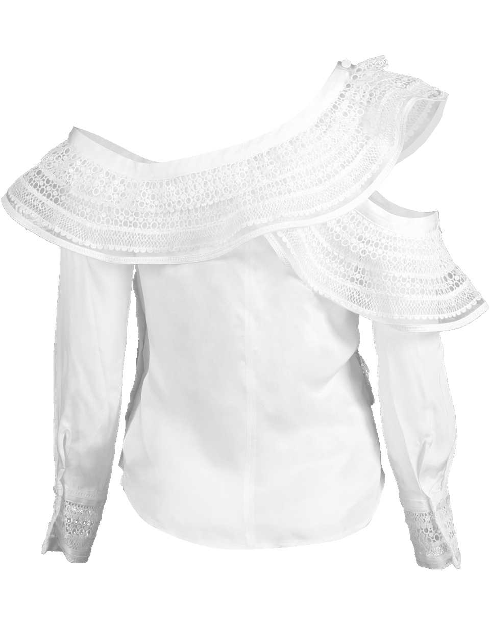 self-portrait-One Shoulder Frilled Top-